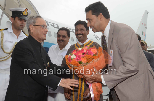 President Pranab Mukherjee in Mangalore